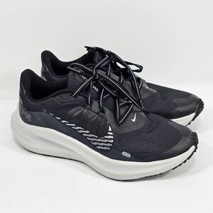 Nike Air Zoom Winflo 7 Shield Black Running Shoes Men's US 10 CU3868-001